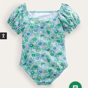 Puff Sleeve Swimsuit
Aqua Sea Floral Vine // size 4-5 years and size 5-6